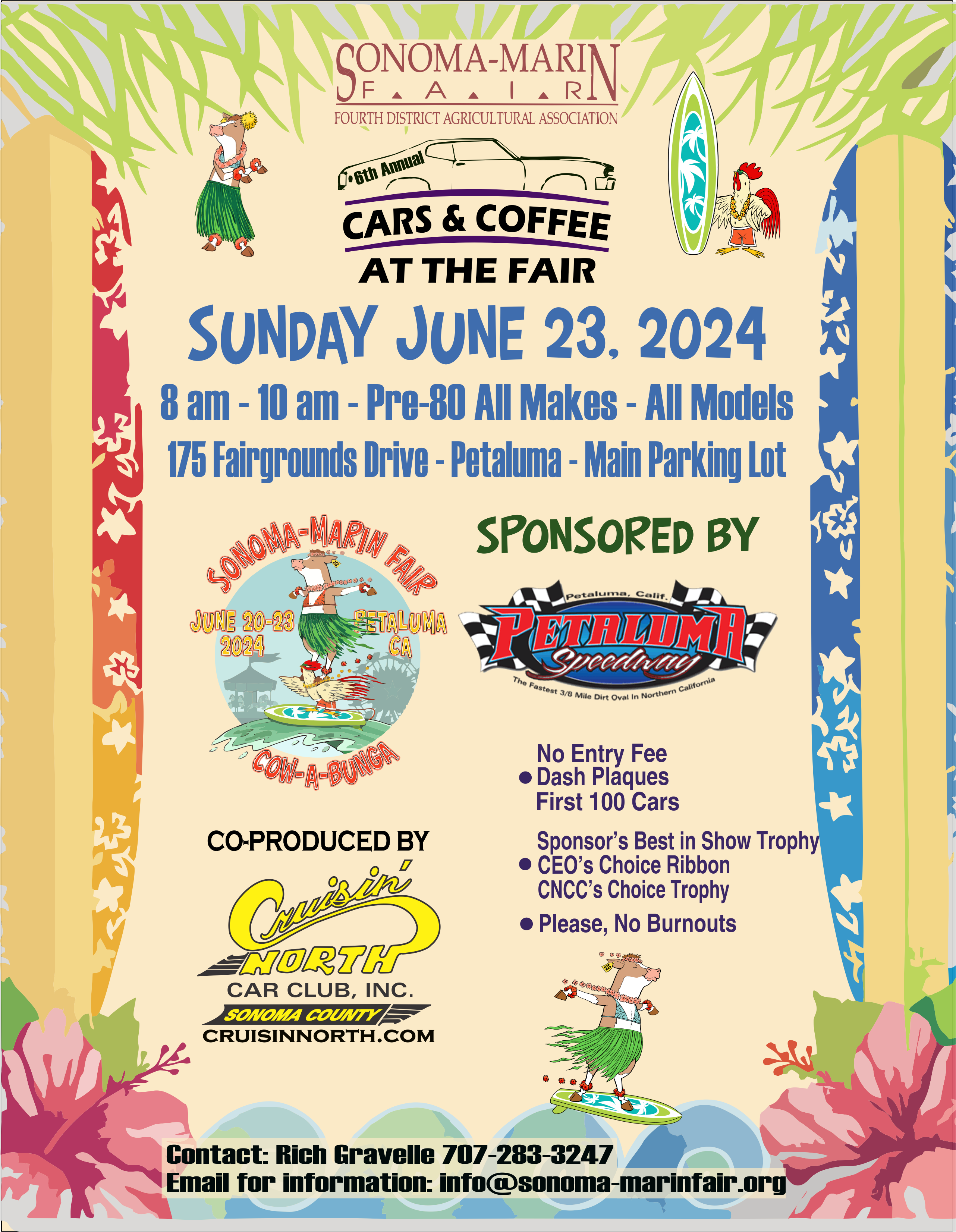Cars Coffee at the Fair Sonoma Marin Fair 2024 Flier